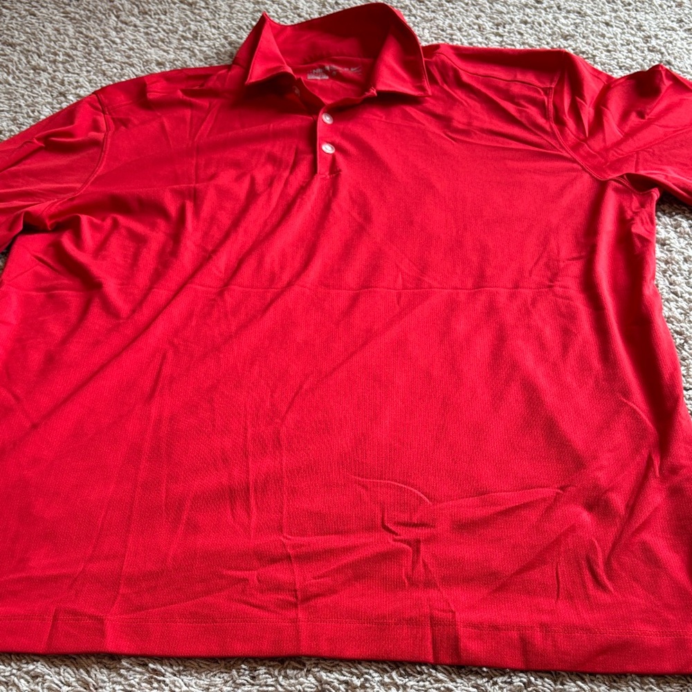 Nike Vibrant Red Men's Golf Tournament Shirt